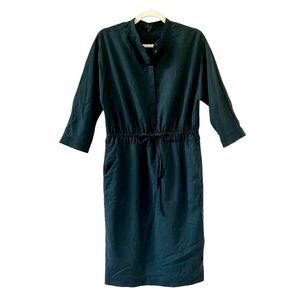COS Wool Long Sleeve Dress Women's Navy Size US 8